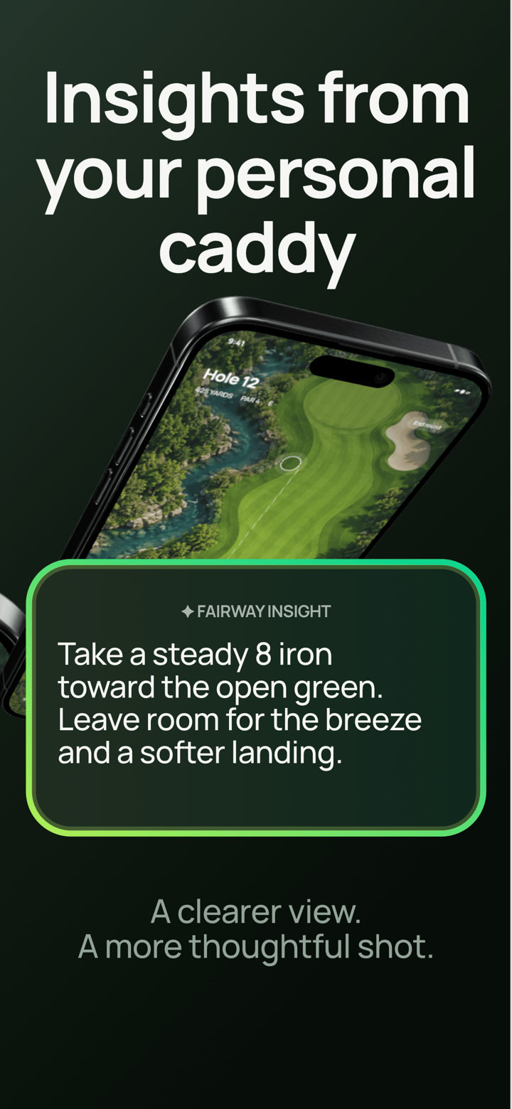 Fairway Caddy app screenshot template preview, screen 2 of 5, Sports design