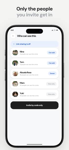 SnapCircle app screenshot template preview, screen 5 of 5, Photography design