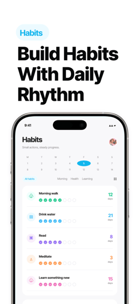 DayFlow Planner app screenshot template preview, screen 3 of 5, Productivity design