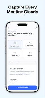 VoiceNote app screenshot template preview, screen 3 of 5, Productivity design