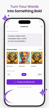 Prism Art app screenshot template preview, screen 5 of 5, Graphics & Design design