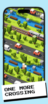 Voxel Hop app screenshot template preview, screen 1 of 5, Games design