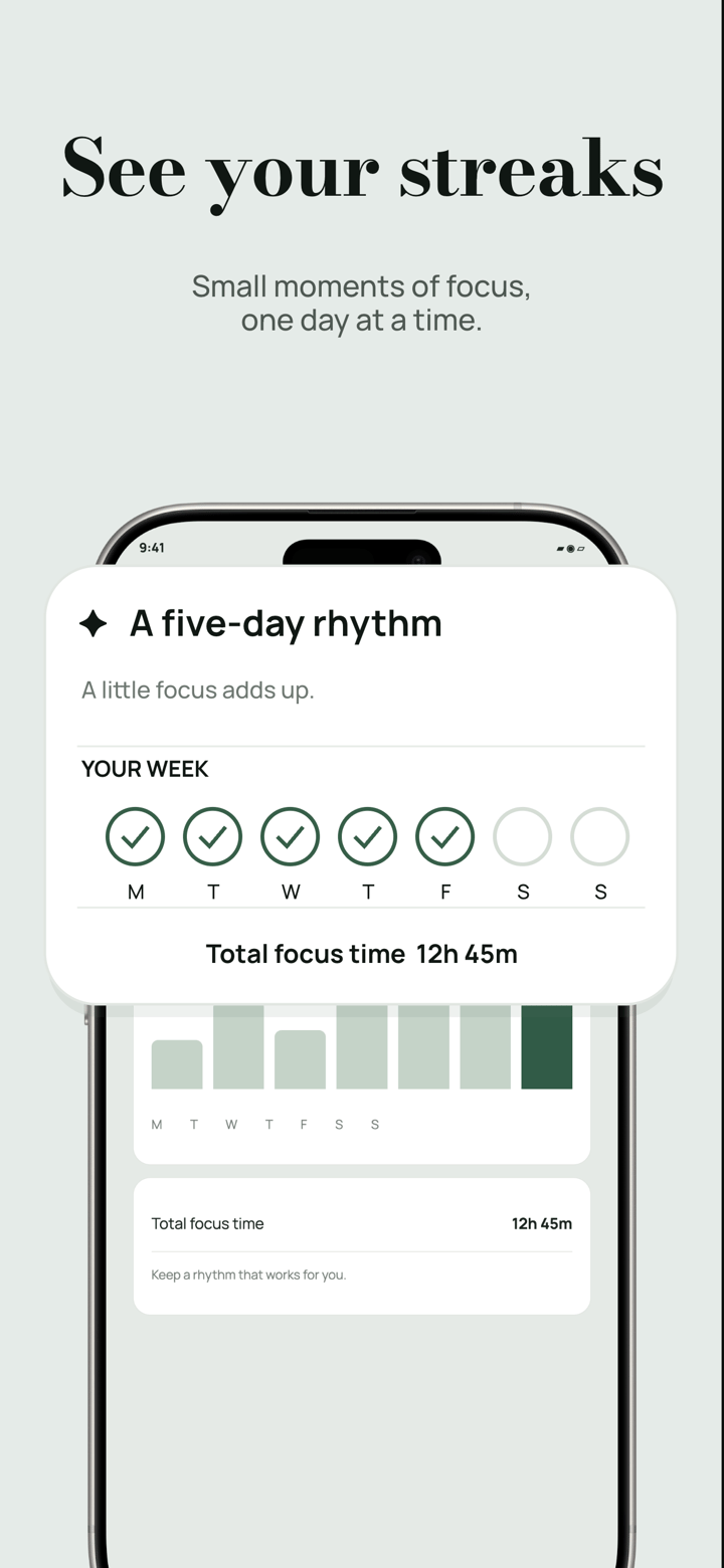 Lock Mist app screenshot template preview, screen 4 of 5, Productivity design