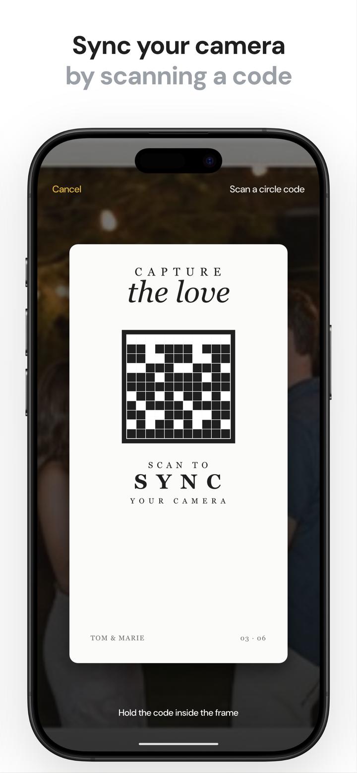 SnapCircle app screenshot template preview, screen 4 of 5, Photography design