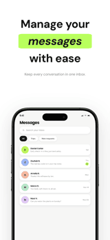 Staywire app screenshot template preview, screen 3 of 5, Travel design