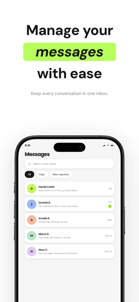 Staywire app screenshot template preview, screen 3 of 5, Travel design