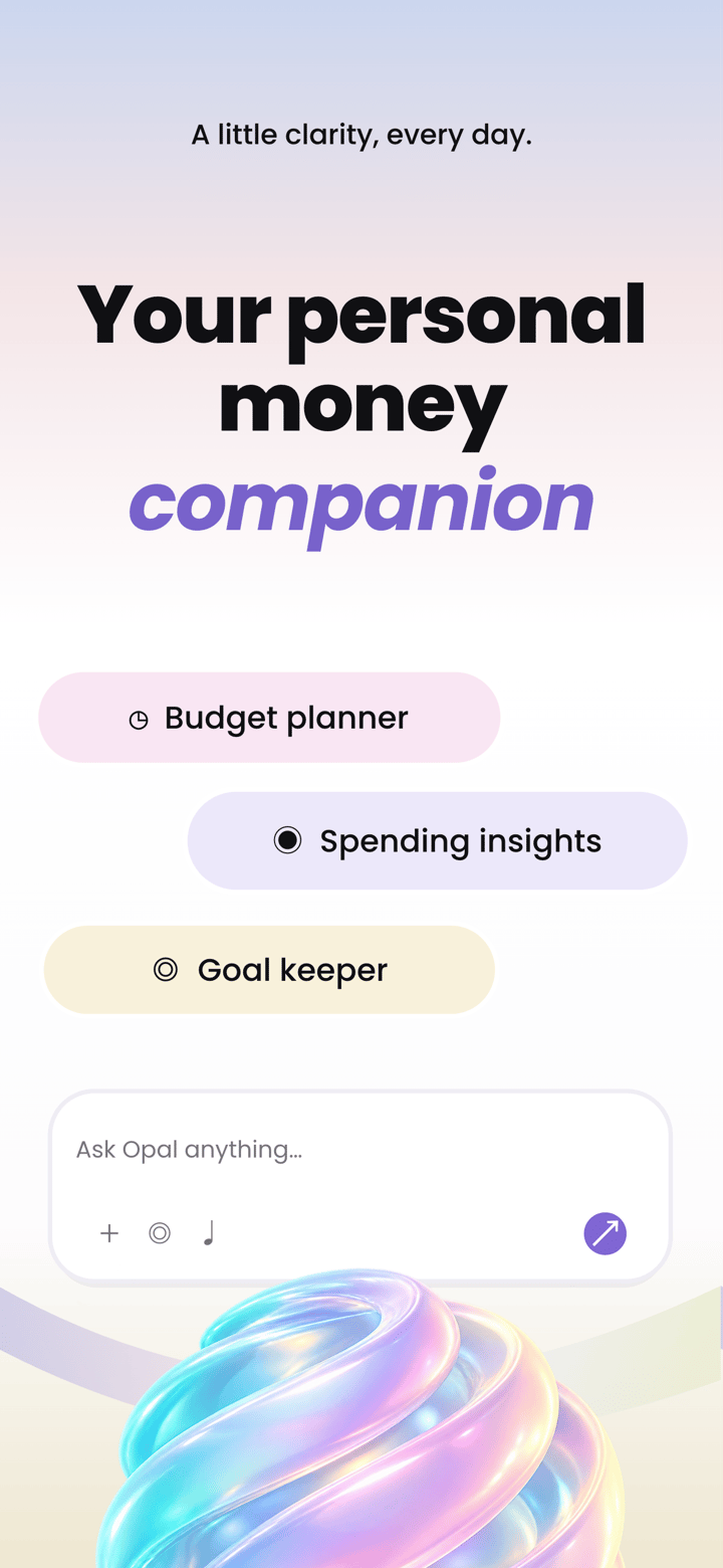 Opal Ledger app screenshot template preview, screen 3 of 5, Finance design