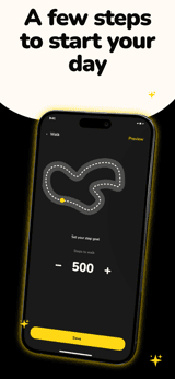 Rise Rally app screenshot template preview, screen 4 of 5, Utilities design