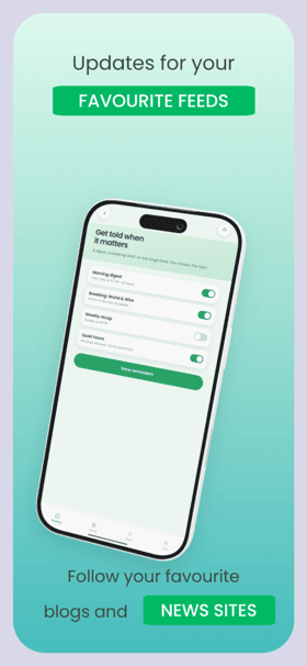 ReadMint app screenshot template preview, screen 3 of 5, News & Magazines design