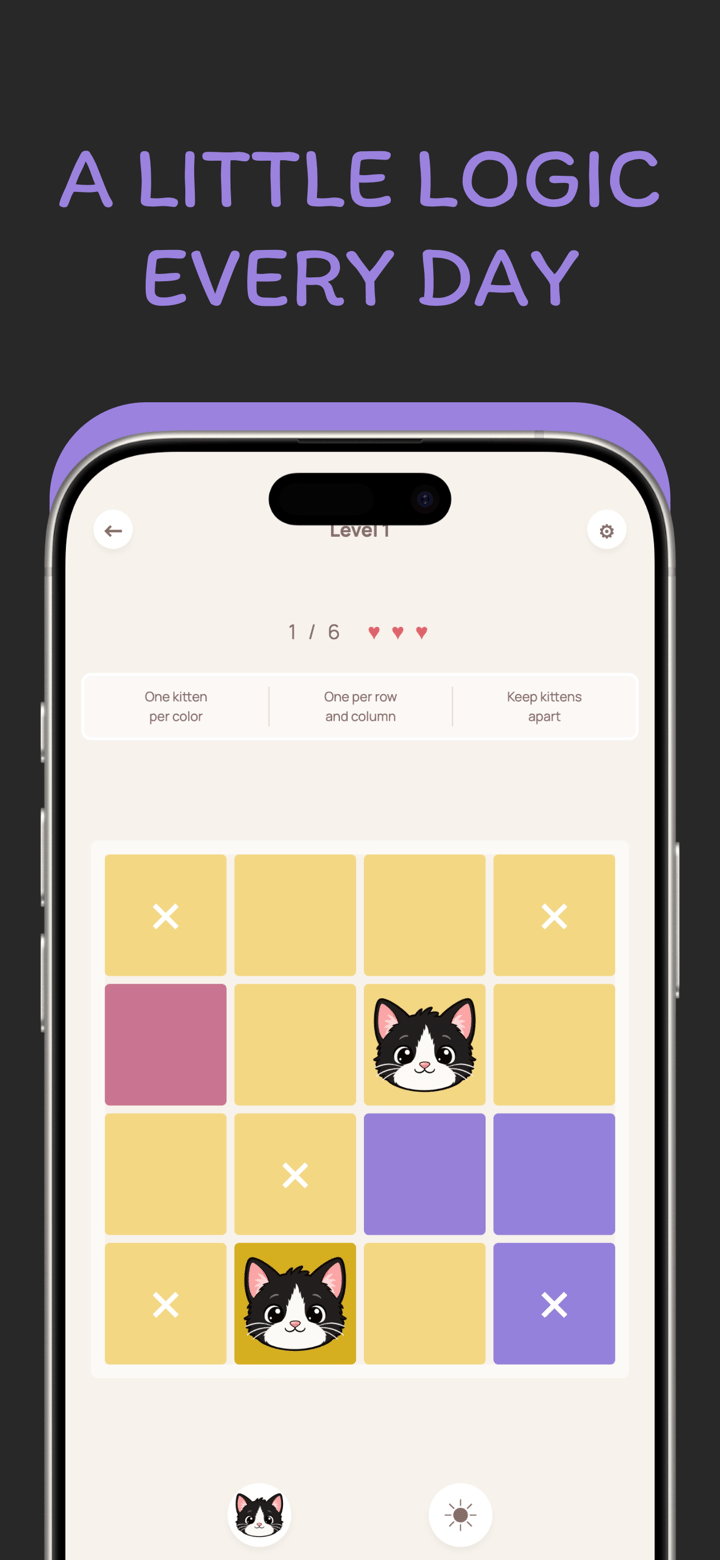 Chalk Paws app screenshot template preview, screen 3 of 5, Games design