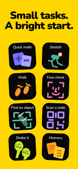 Rise Rally app screenshot template preview, screen 3 of 5, Utilities design