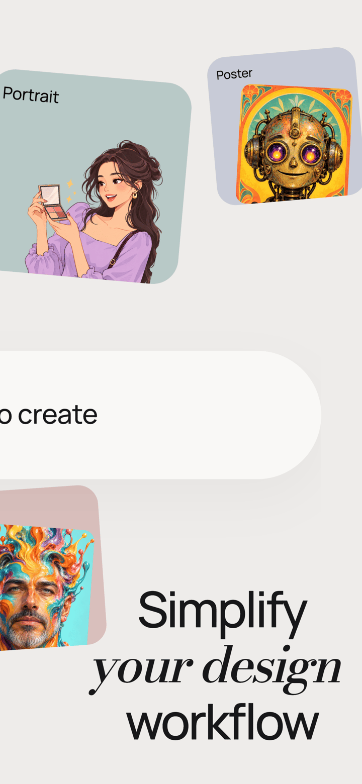 Paper Studio app screenshot template preview, screen 2 of 5, Graphics & Design design