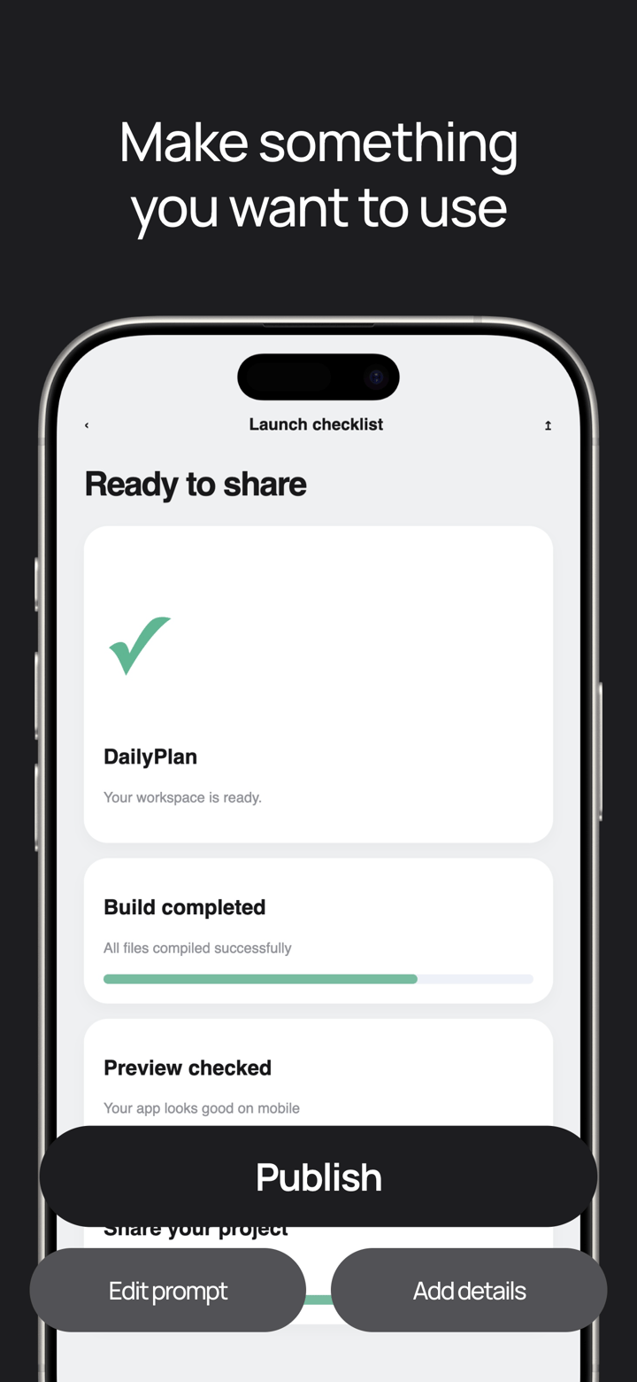 Forge Compact app screenshot template preview, screen 5 of 5, Developer Tools design