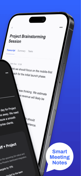 VoiceNote app screenshot template preview, screen 2 of 5, Productivity design