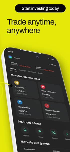 CrypTix app screenshot template preview, screen 2 of 5, Finance design