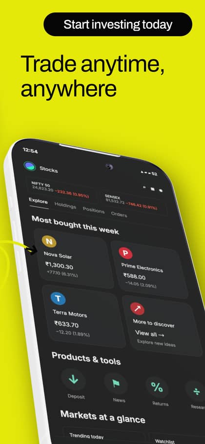 CrypTix app screenshot template preview, screen 2 of 5, Finance design