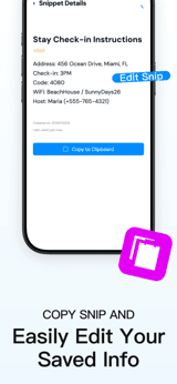 SnipShelf app screenshot template preview, screen 5 of 5, Productivity design