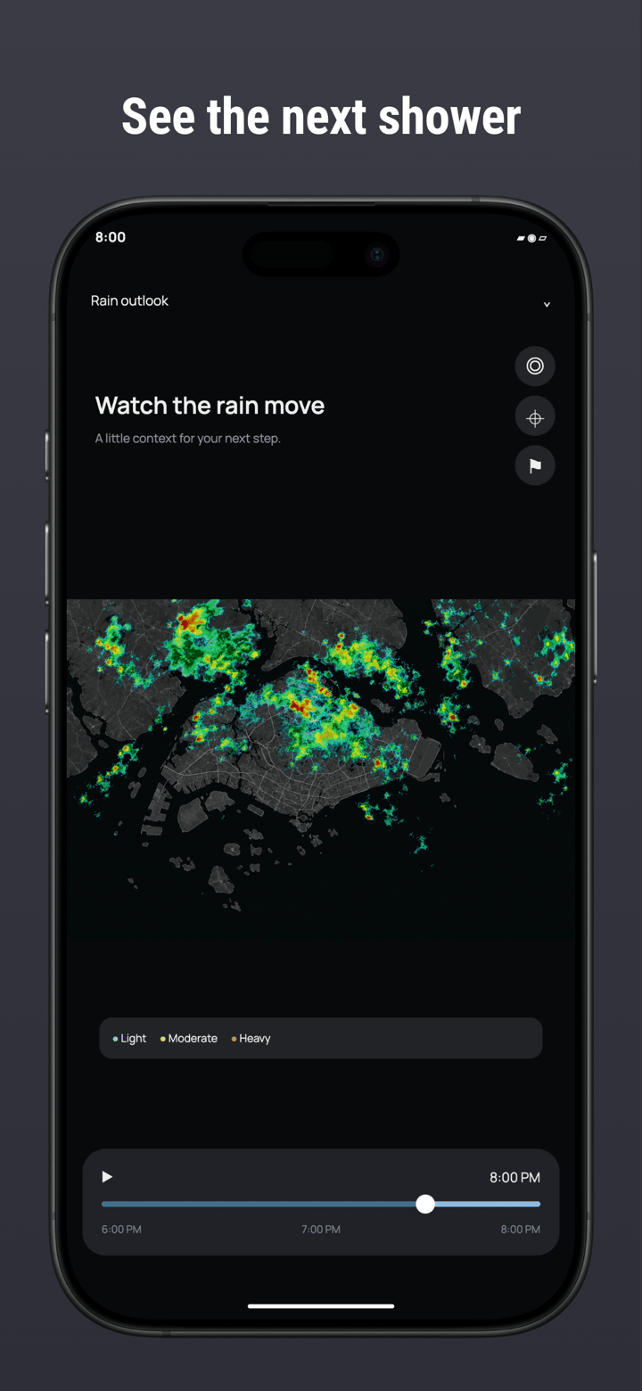 Sky Cast app screenshot template preview, screen 5 of 5, Weather design