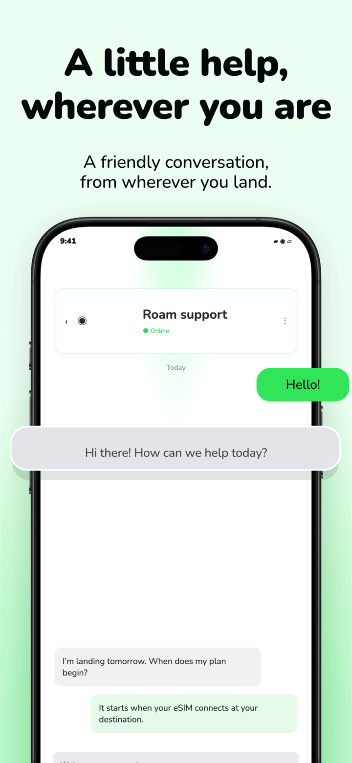 Roam Lime app screenshot template preview, screen 5 of 5, Travel design
