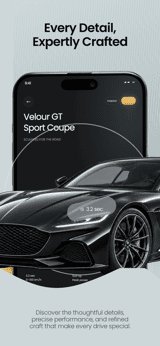 Velour Drive app screenshot template preview, screen 2 of 5, Lifestyle design