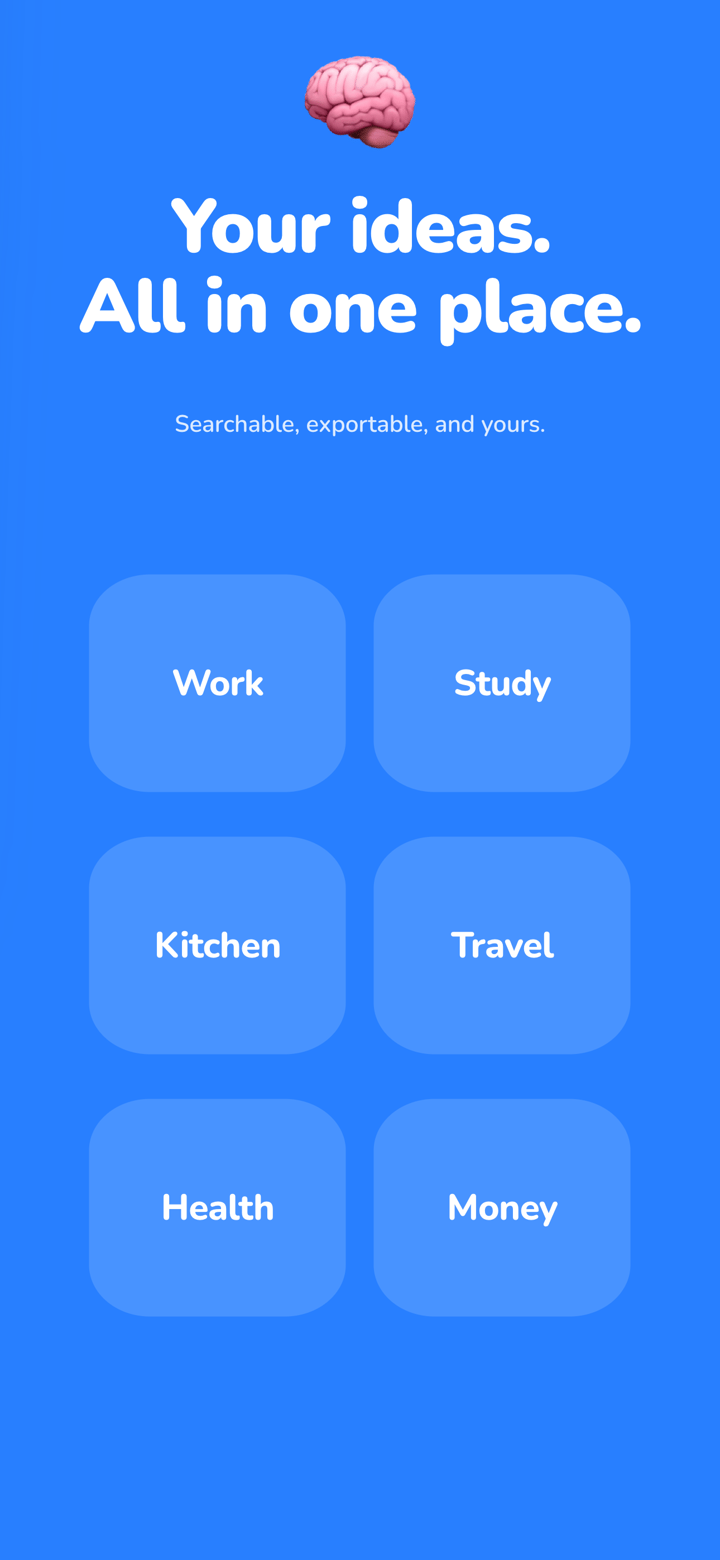 Promptly app screenshot template preview, screen 5 of 5, Productivity design