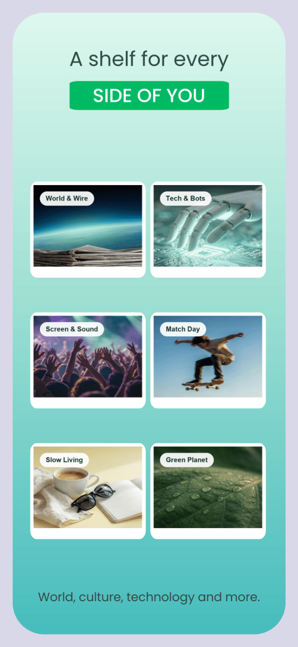 ReadMint app screenshot template preview, screen 5 of 5, News & Magazines design
