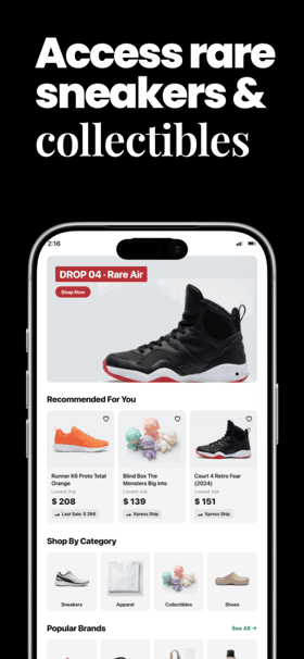 Street Drop app screenshot template preview, screen 1 of 5, Shopping design