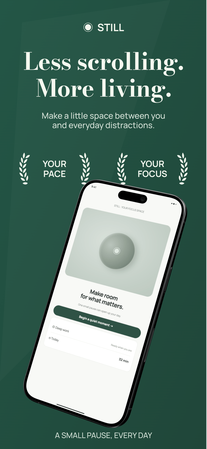 Lock Mist app screenshot template preview, screen 1 of 5, Productivity design