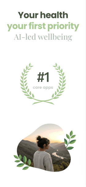 WellLoop app screenshot template preview, screen 1 of 5, Health & Fitness design