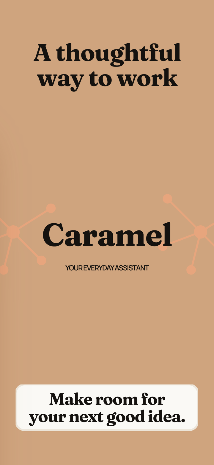 Caramel Desk app screenshot template preview, screen 8 of 8, Productivity design