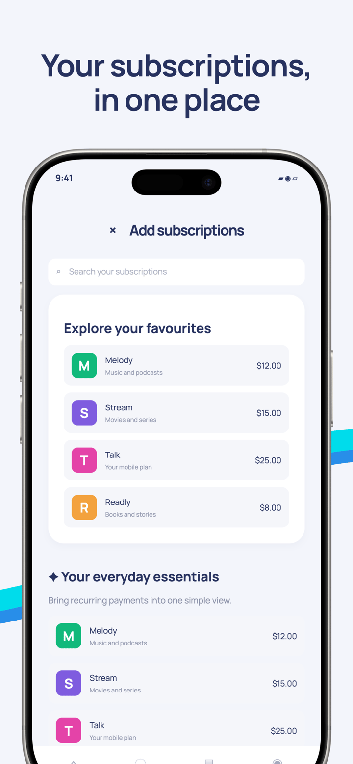 Credit Current app screenshot template preview, screen 4 of 5, Finance design