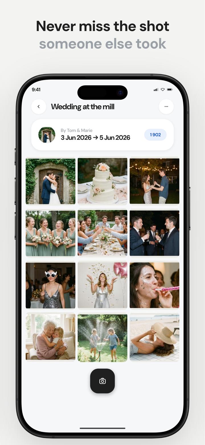 SnapCircle app screenshot template preview, screen 3 of 5, Photography design