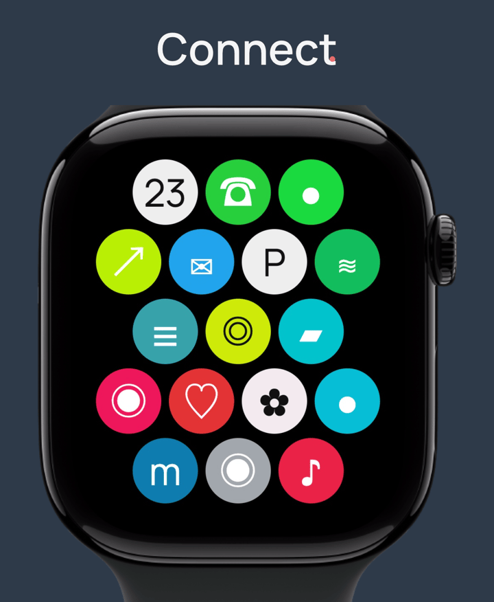 Slate Watch app screenshot template preview, screen 2 of 5, Health & Fitness design