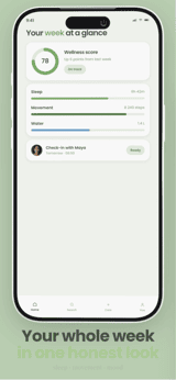 WellLoop app screenshot template preview, screen 4 of 5, Health & Fitness design
