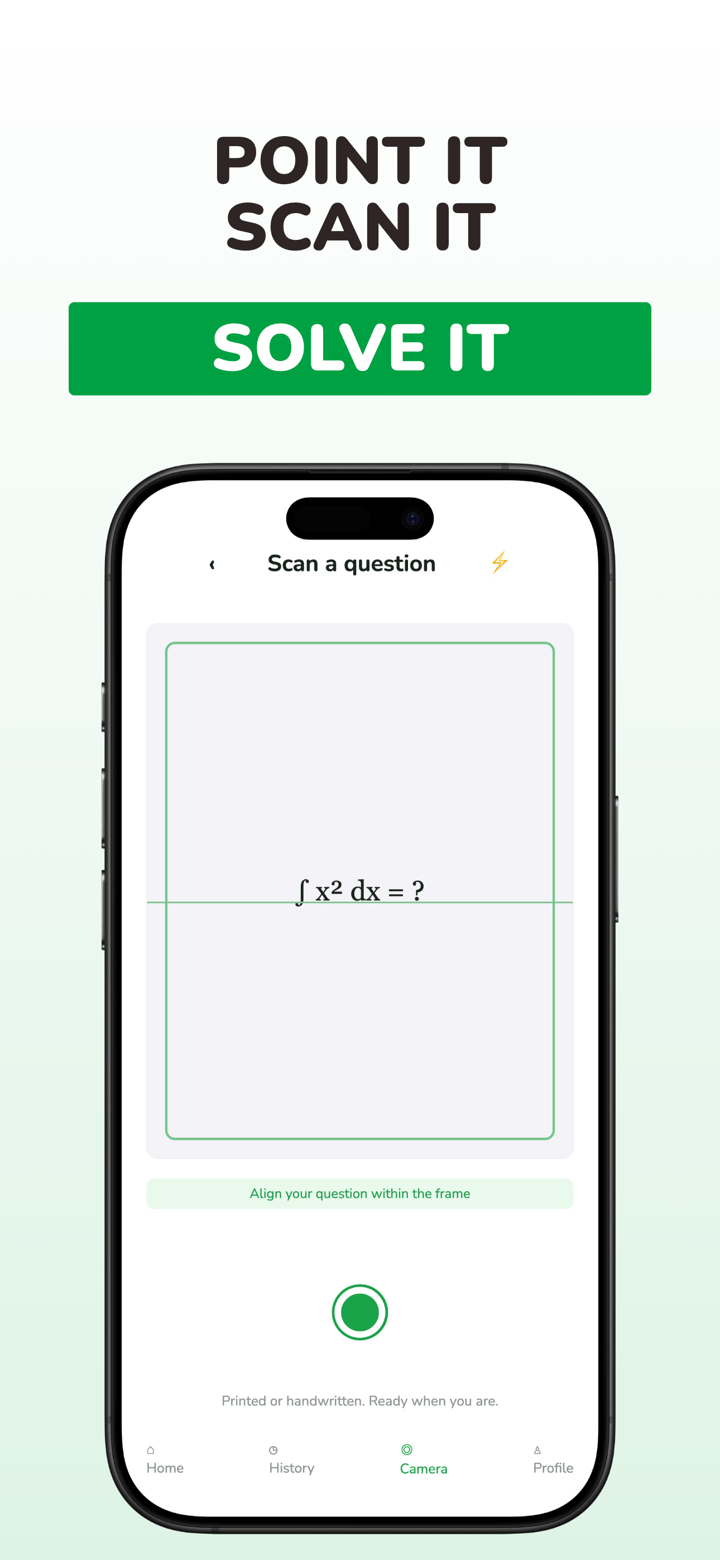Chalk Solve app screenshot template preview, screen 2 of 5, Education design