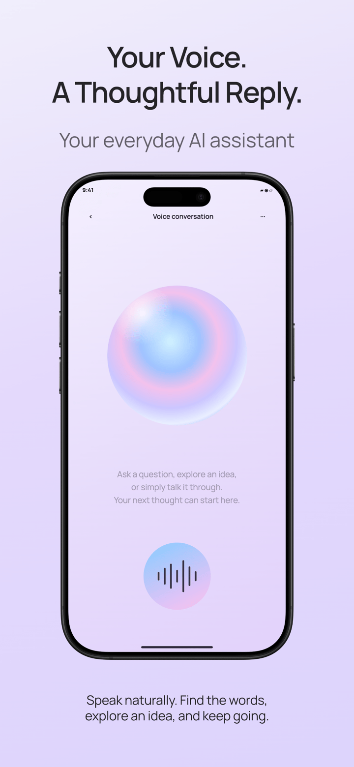 Lilac Companion app screenshot template preview, screen 4 of 5, Productivity design
