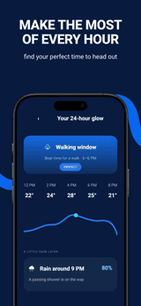 Sky Vibes app screenshot template preview, screen 4 of 5, Weather design