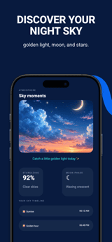 Sky Vibes app screenshot template preview, screen 2 of 5, Weather design