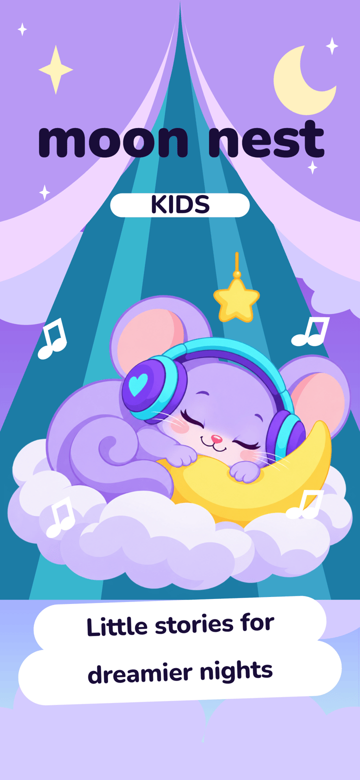 Moon Nest app screenshot template preview, screen 1 of 5, Lifestyle design