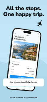 Voyage Sky app screenshot template preview, screen 5 of 5, Travel design