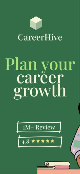 CareerHive app screenshot template preview, screen 1 of 5, Career design