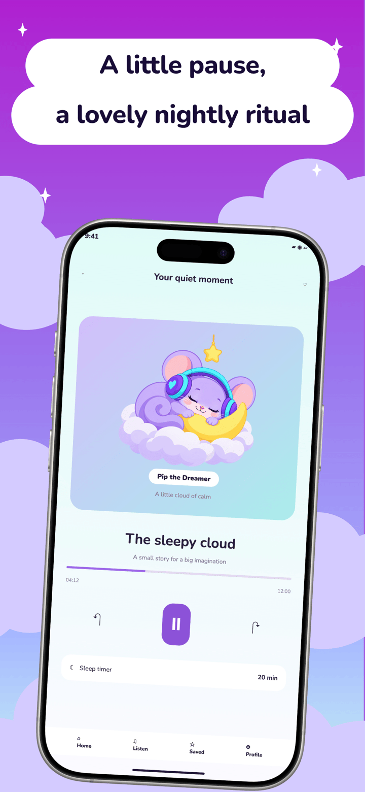 Moon Nest app screenshot template preview, screen 5 of 5, Lifestyle design