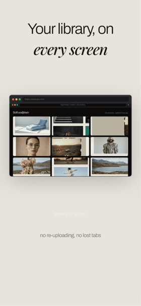 InspoRoll app screenshot template preview, screen 4 of 5, Creativity design