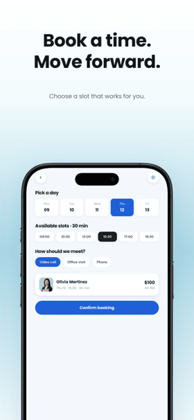 LexPath app screenshot template preview, screen 4 of 5, Legal design