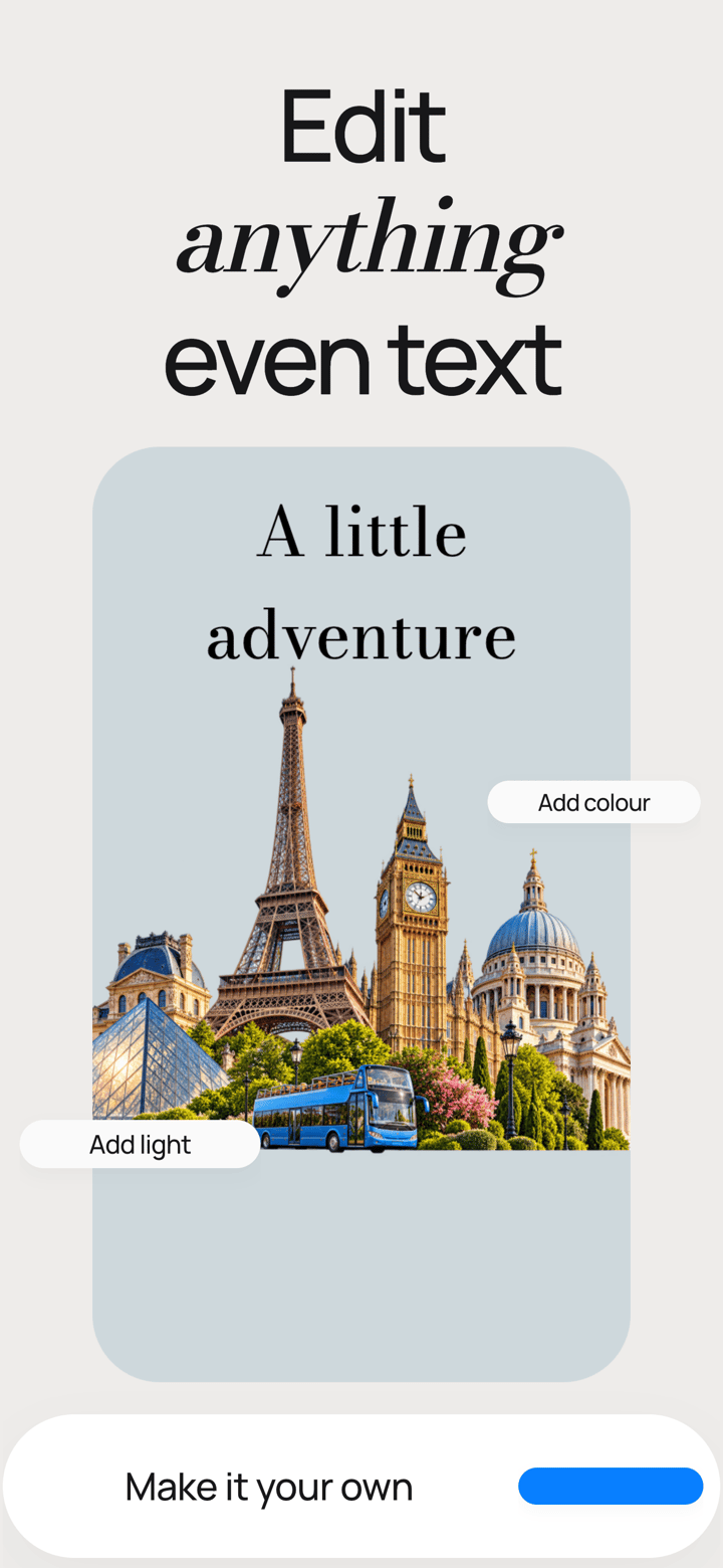 Paper Studio app screenshot template preview, screen 4 of 5, Graphics & Design design