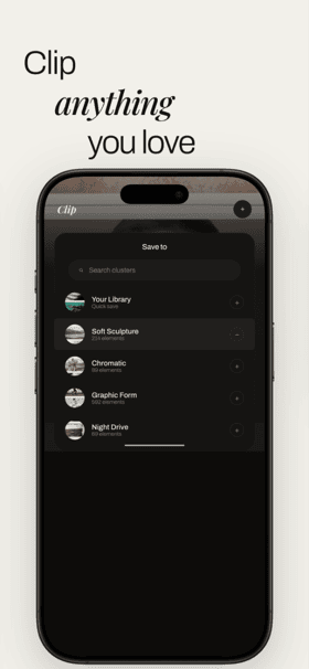 InspoRoll app screenshot template preview, screen 3 of 5, Creativity design