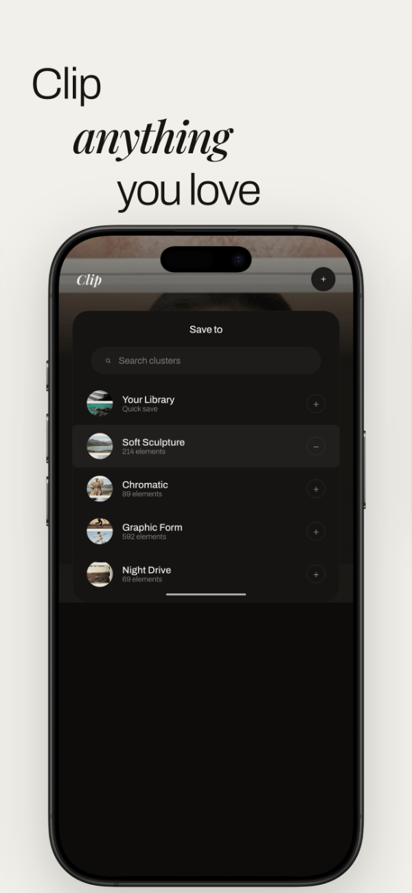 InspoRoll app screenshot template preview, screen 3 of 5, Creativity design