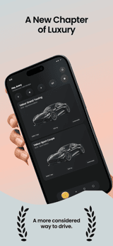 Velour Drive app screenshot template preview, screen 1 of 5, Lifestyle design