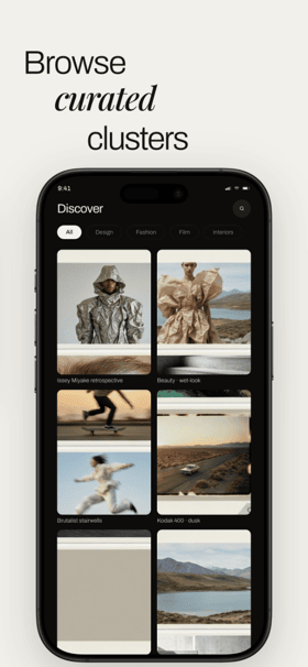 InspoRoll app screenshot template preview, screen 5 of 5, Creativity design