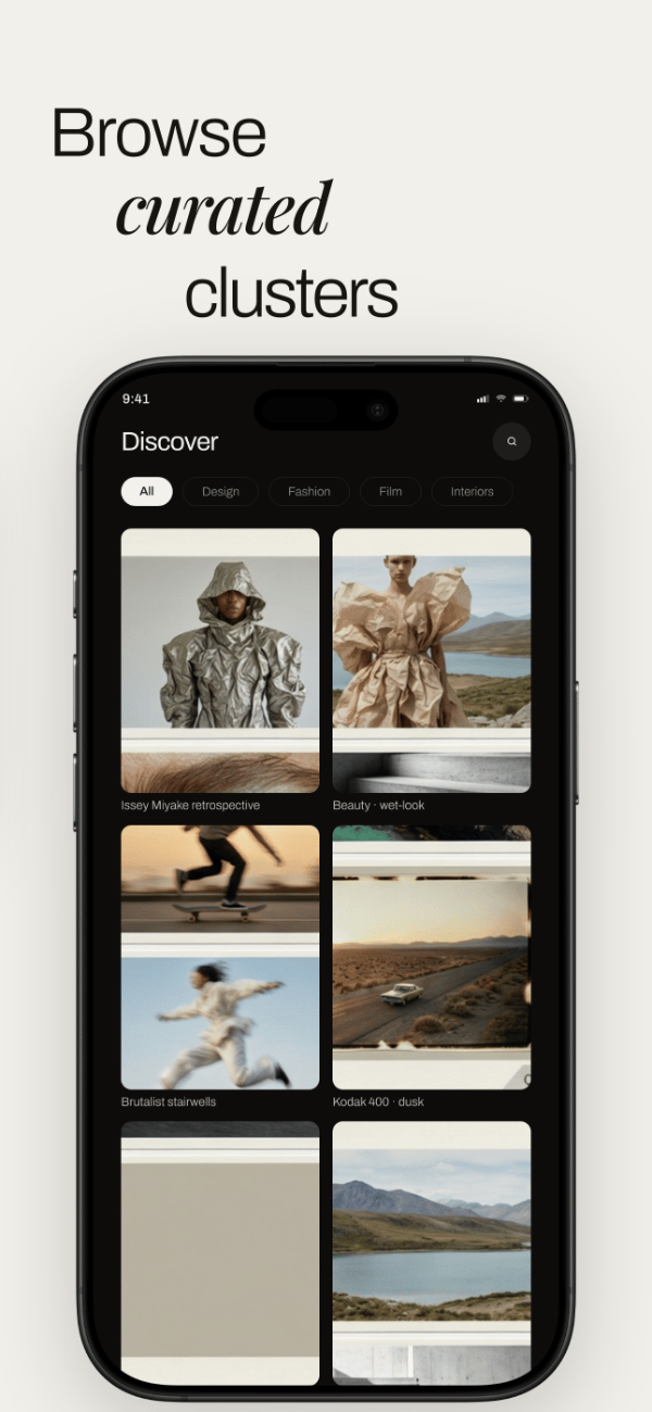 InspoRoll app screenshot template preview, screen 5 of 5, Creativity design